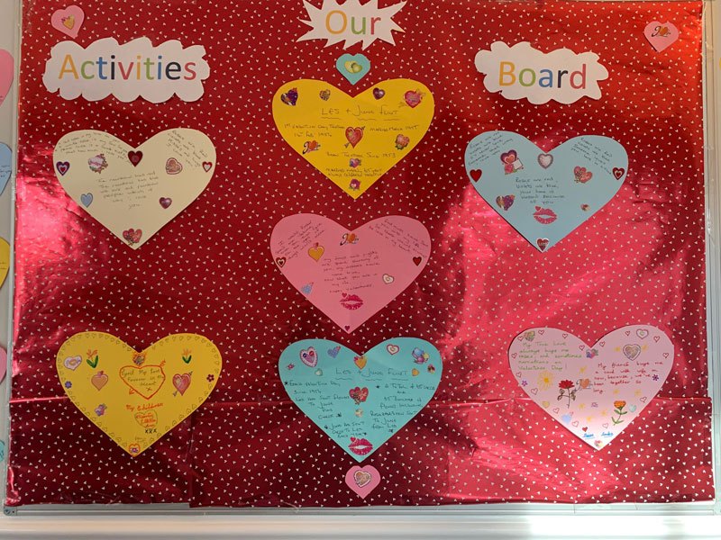 Valentines Day activities care home Gainsborough